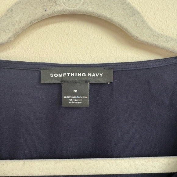 Something Navy Women's Navy Button Down Shirt - Picture 2 of 4